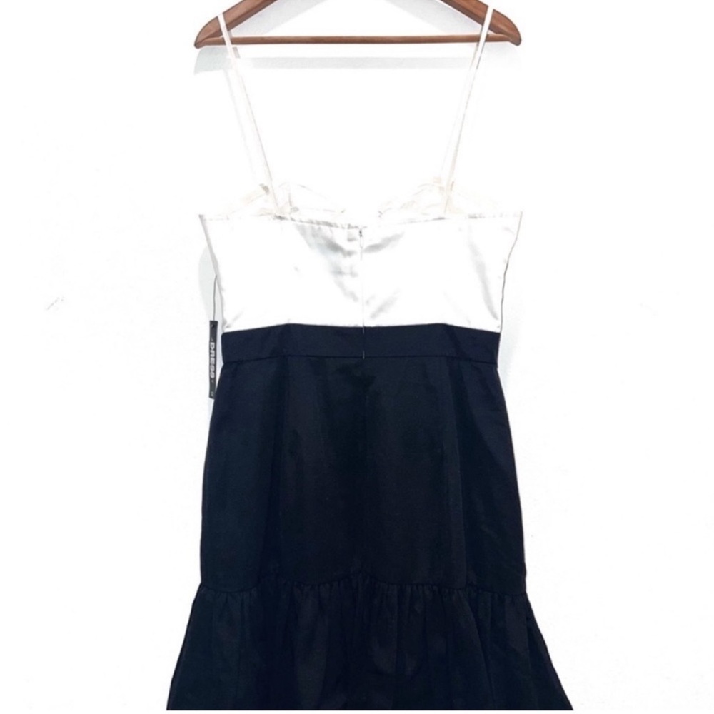 Vintage Y2K Jill Stuart Black White Tuxedo Strapless Bustier Corset Slip Dress - Picture 7 of 10